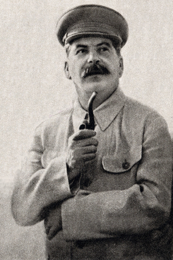 Soviet propaganda poster depicting Stalin as a heroic leader, an example of the personality cult